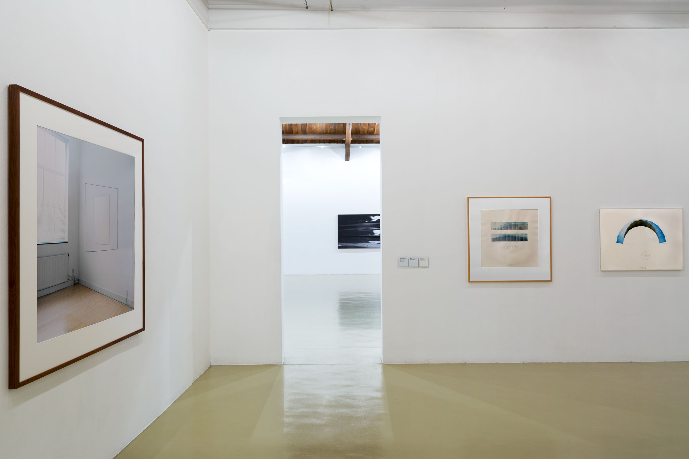Jan Dibbets, Perspective Collection, Ryman Black, 2004, Panorama (Dutch Mountain), 1971, Double Dutch Mountain, 1972